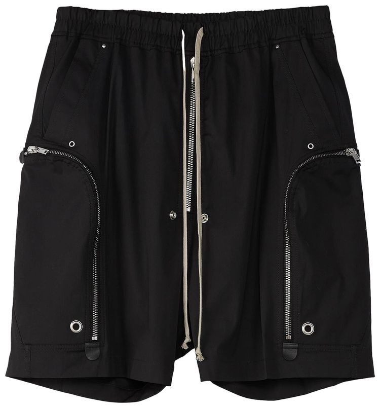 Rick Owens Bauhaus Bela Poplin Shorts Black