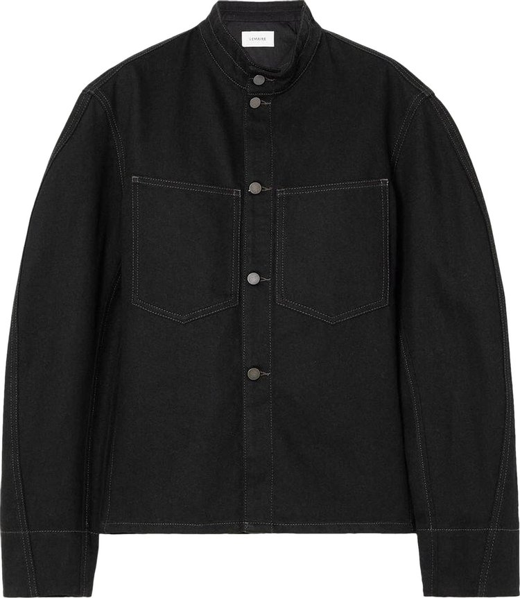 Lemaire Denim Curved Sleeve Jacket Black