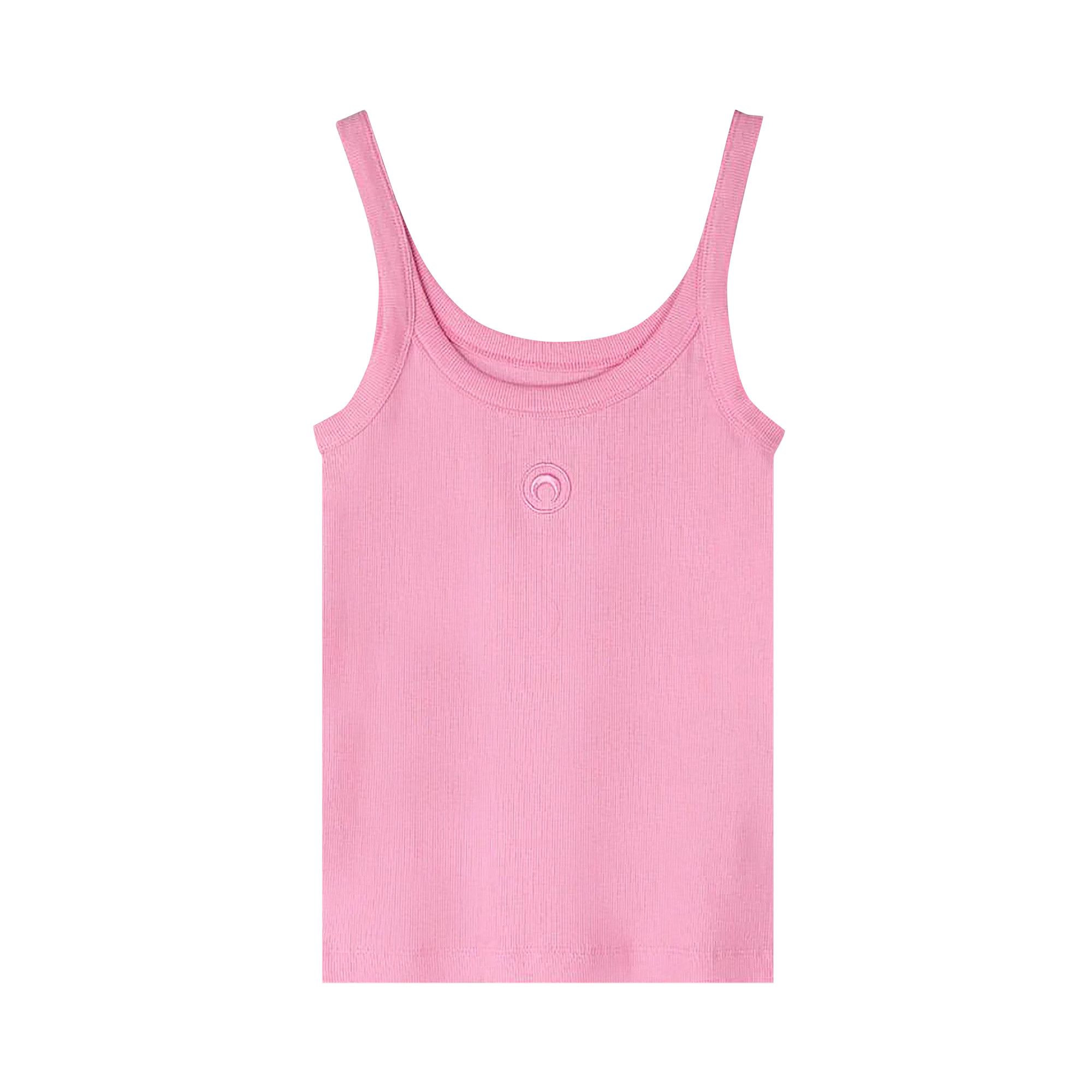 Marine Serre ピンクタンクトップ Marine Serre Pink Embroidered Tank Top Marine Serre
