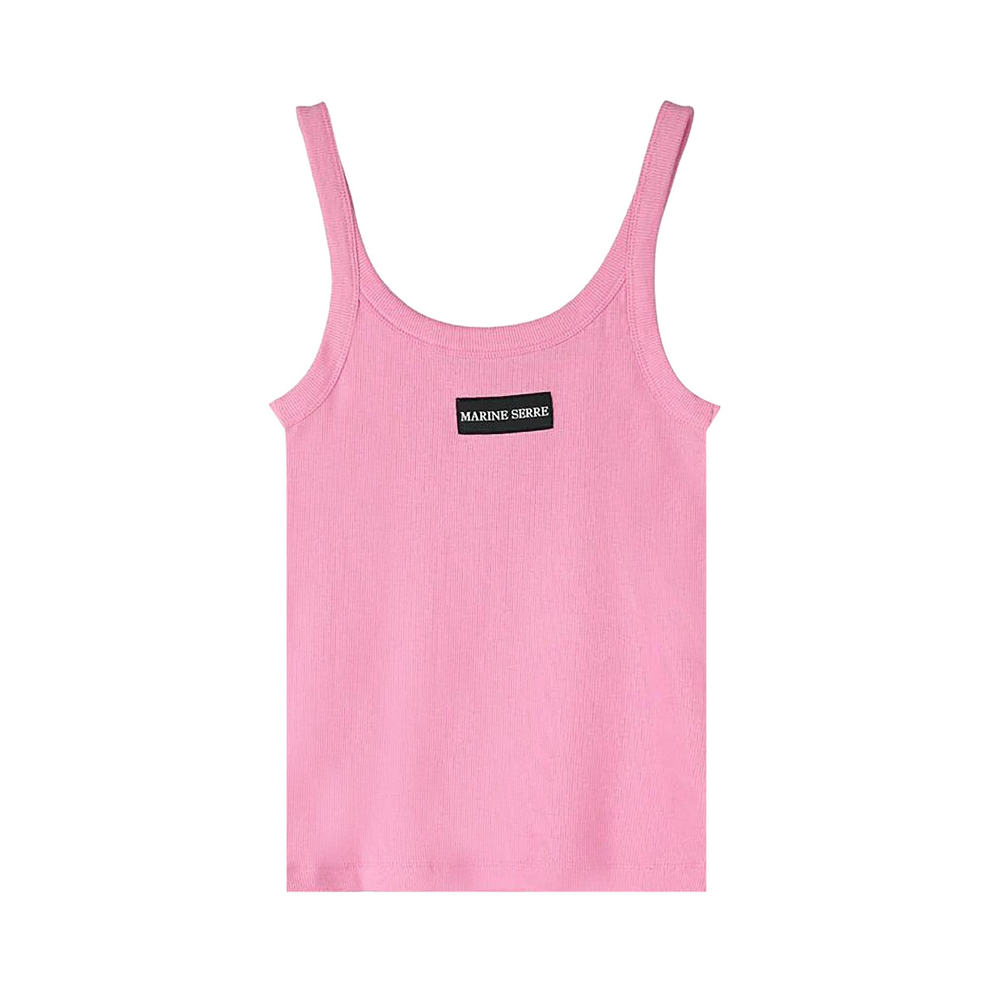 Marine Serre ピンクタンクトップ Marine Serre Pink Embroidered Tank Top Marine Serre