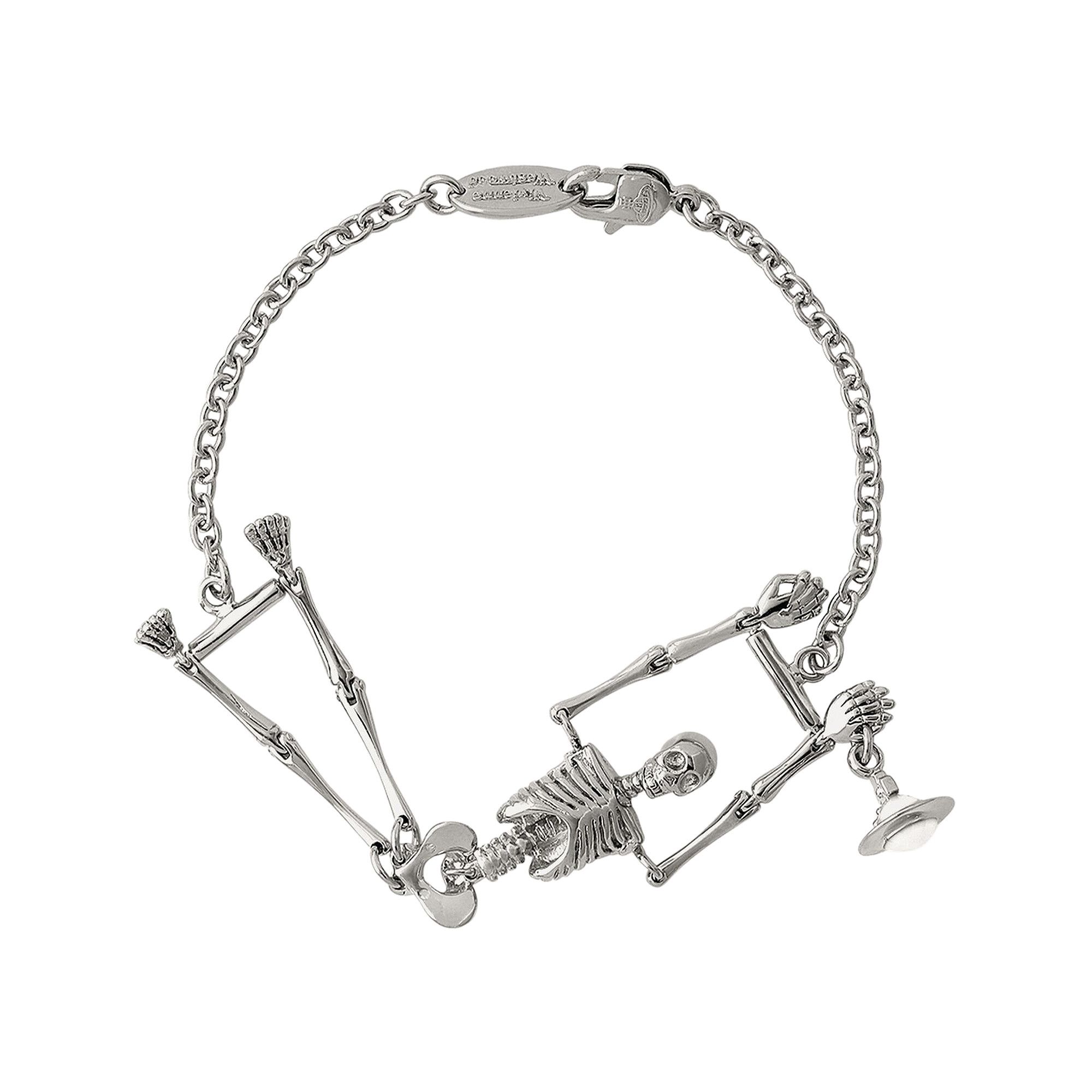 Buy Vivienne Westwood Skeleton Bracelet Silver 6102003002W113 GOAT UK