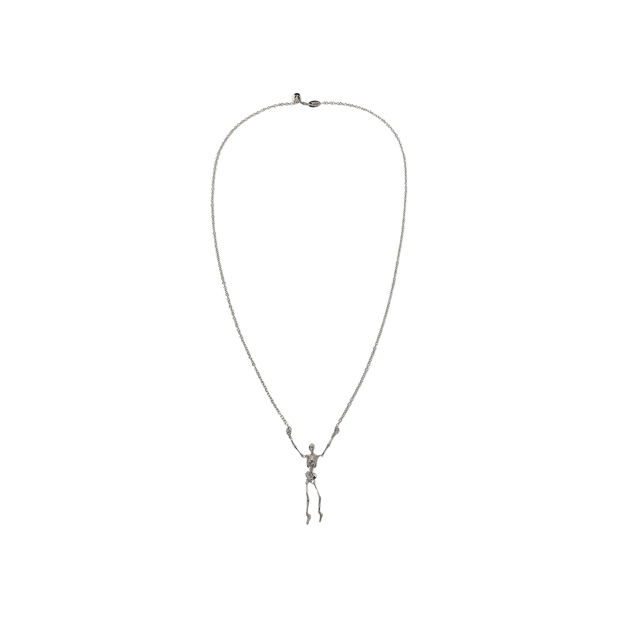 Vivienne westwood skeleton necklace silver on sale