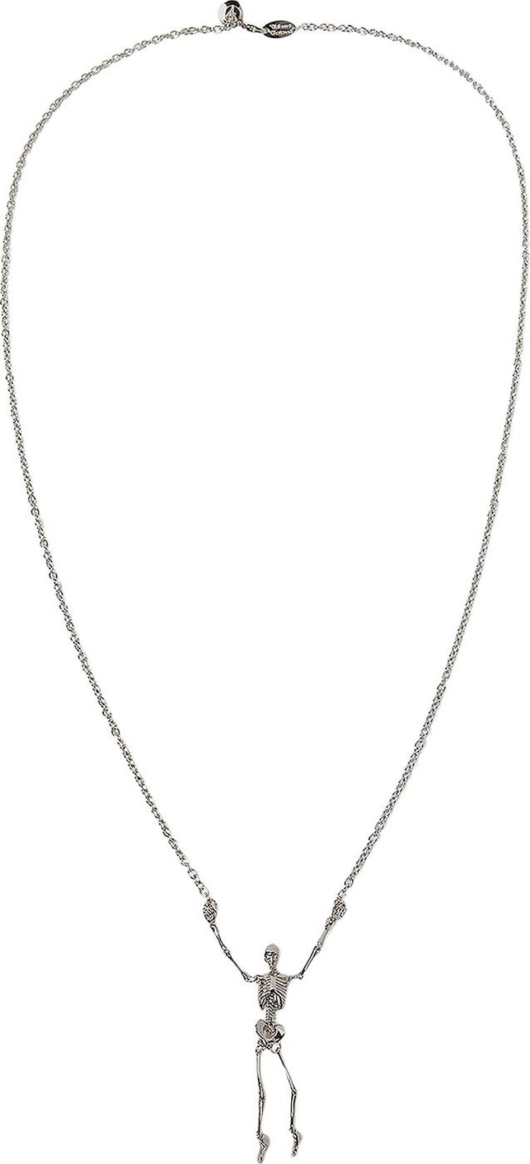 Vivienne Westwood Skeleton Long Necklace Silver