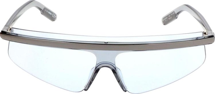 Kenzo Metallic Rim Visor Sunglasses Blue