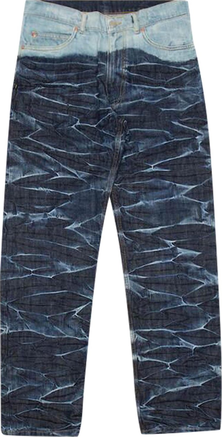 Martine Rose Bleach Crinkled Jeans 'Blue/Bleach'