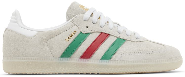 Adidas Samba OG Crystal White Green Scarlet
