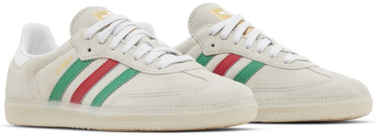 Adidas Samba OG Crystal White Green Scarlet