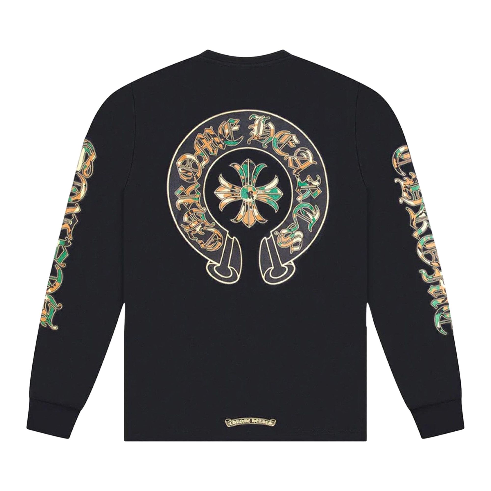Buy Chrome Hearts Horse Shoe Long-Sleeve T-Shirt 'Black/Camo Buy Chrome Hearts Horse Shoe Long-Sleeve T-Shirt 'Black/Camo