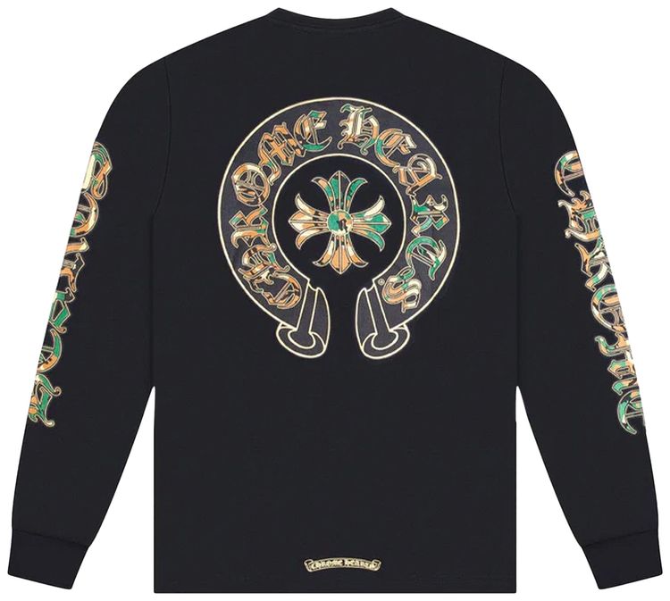 Chrome Hearts Horse Shoe Long Sleeve T Shirt BlackCamo