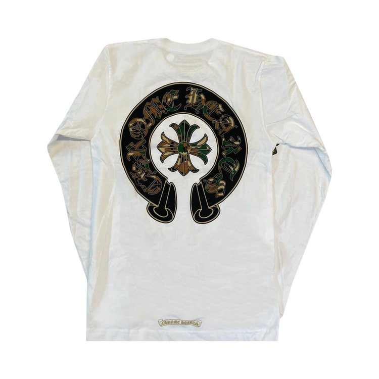 Chrome Hearts Horse Shoe Long Sleeve T Shirt WhiteCamo