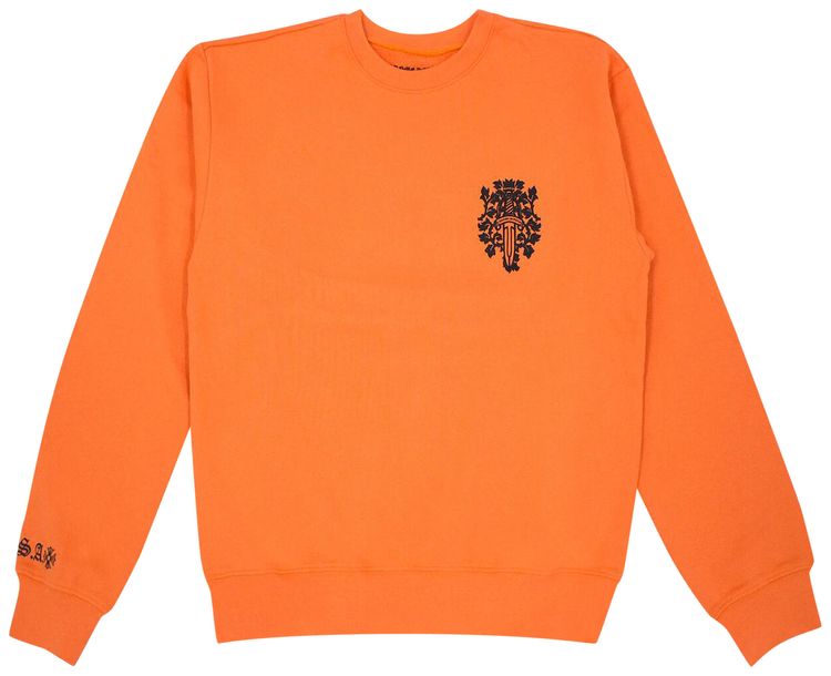 Chrome Hearts Vine Dagger Crewneck Sweatshirt OrangeBlack