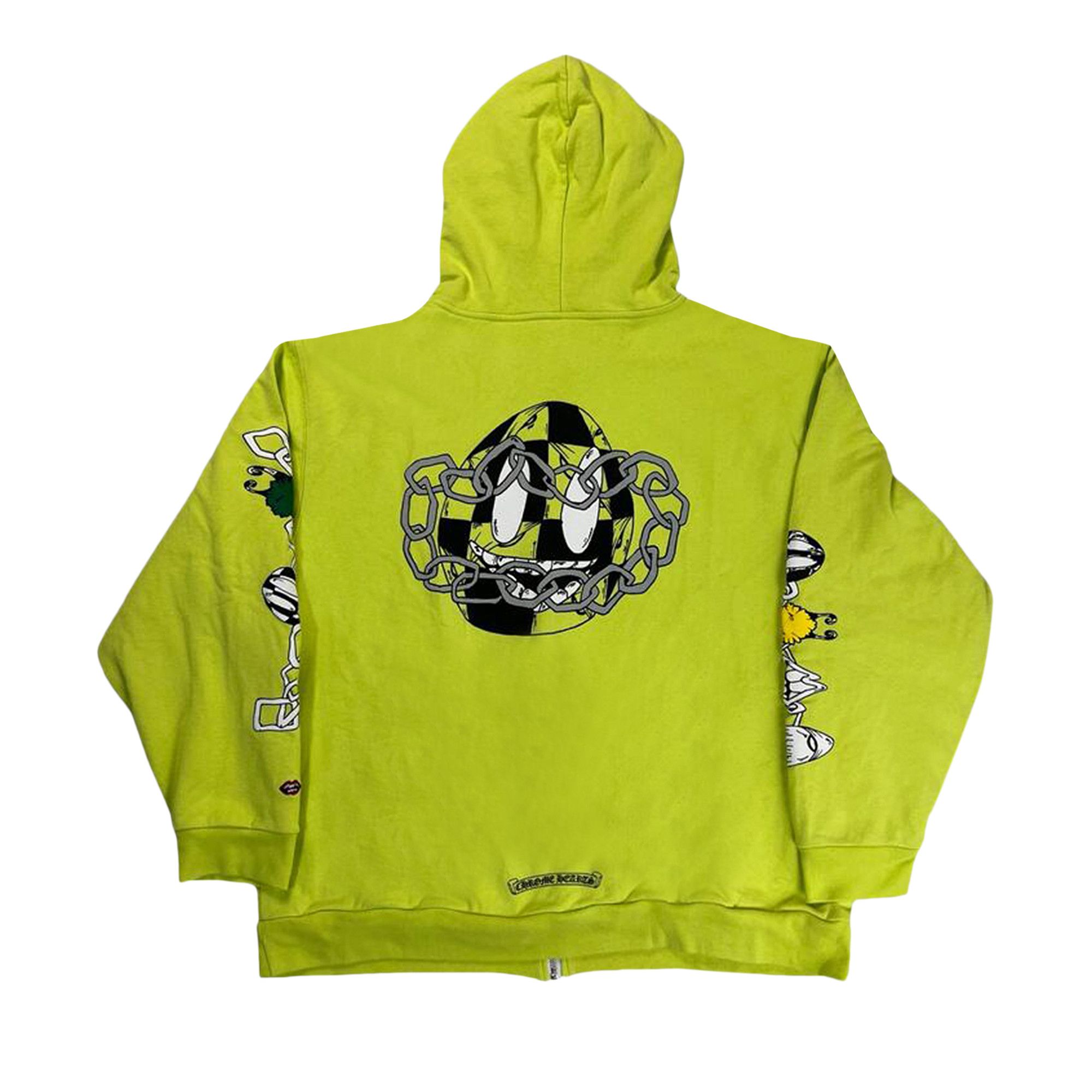 Buy Chrome Hearts Matty Boy Link Zip Up Hoodie 'Lime Green