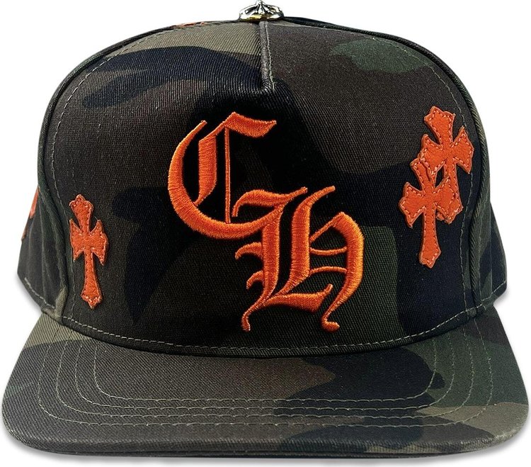 Chrome Hearts Cross Patch Hat CamoOrange