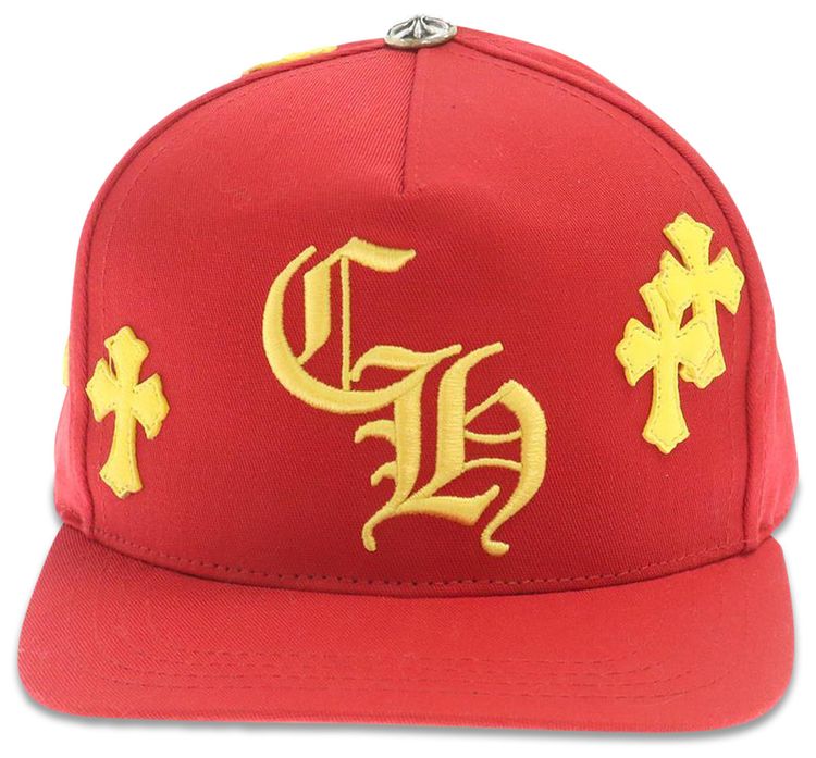 Chrome Hearts Cross Patch Hat RedYellow
