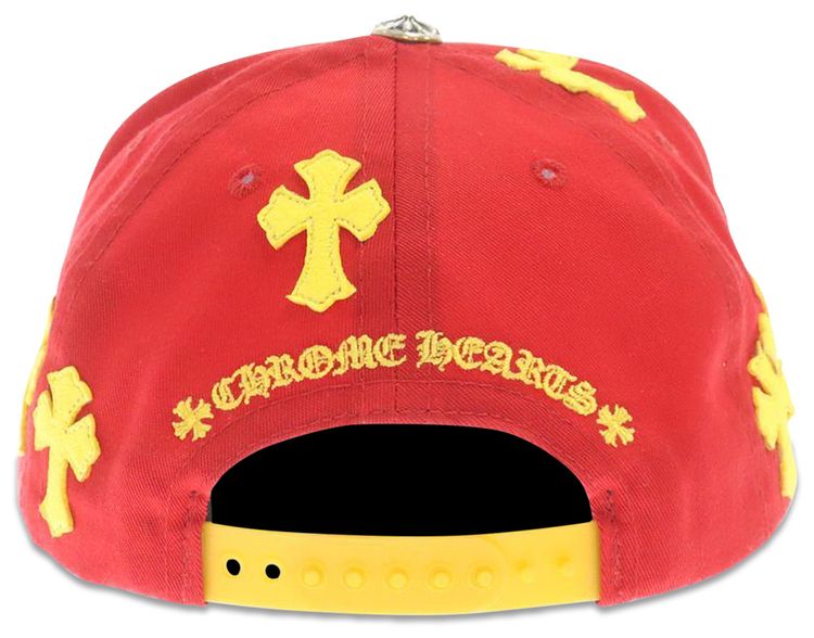 Chrome Hearts Cross Patch Hat RedYellow