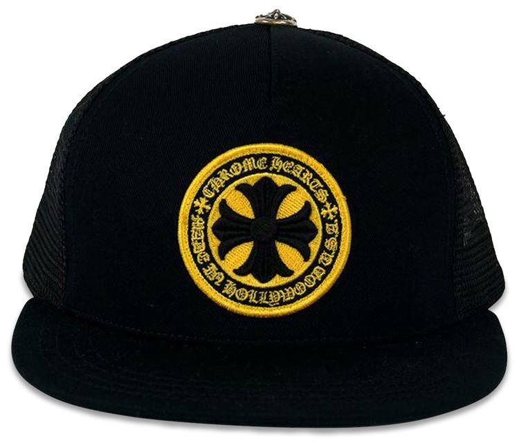 Chrome Hearts Plus Cross Seal Stamp Trucker Hat Black