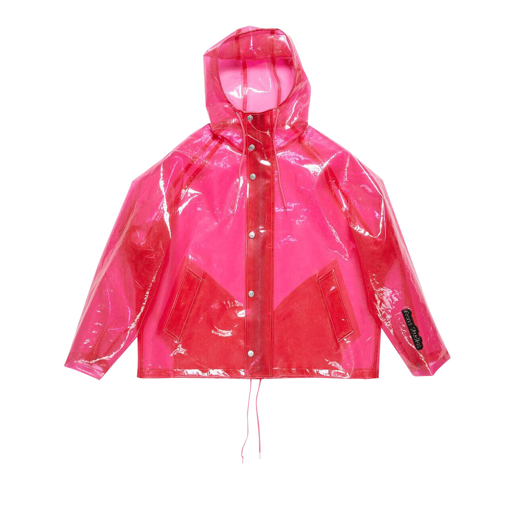 Transparent jacket pink top