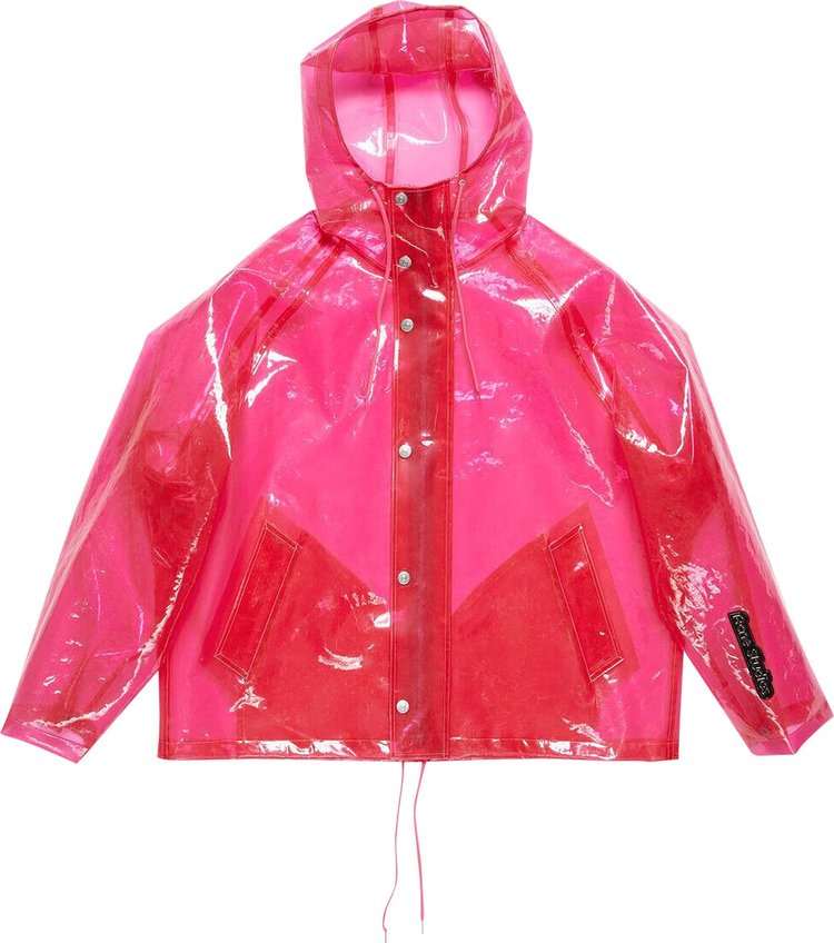 Acne Studios Hooded Transparent Jacket Pink