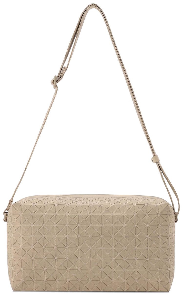 Issey Miyake Saddle Crossbody Bag Beige