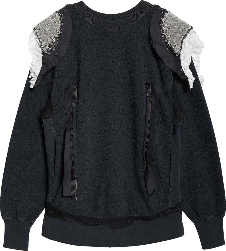 Maison Margiela Textured Jersey Sweatshirt Black