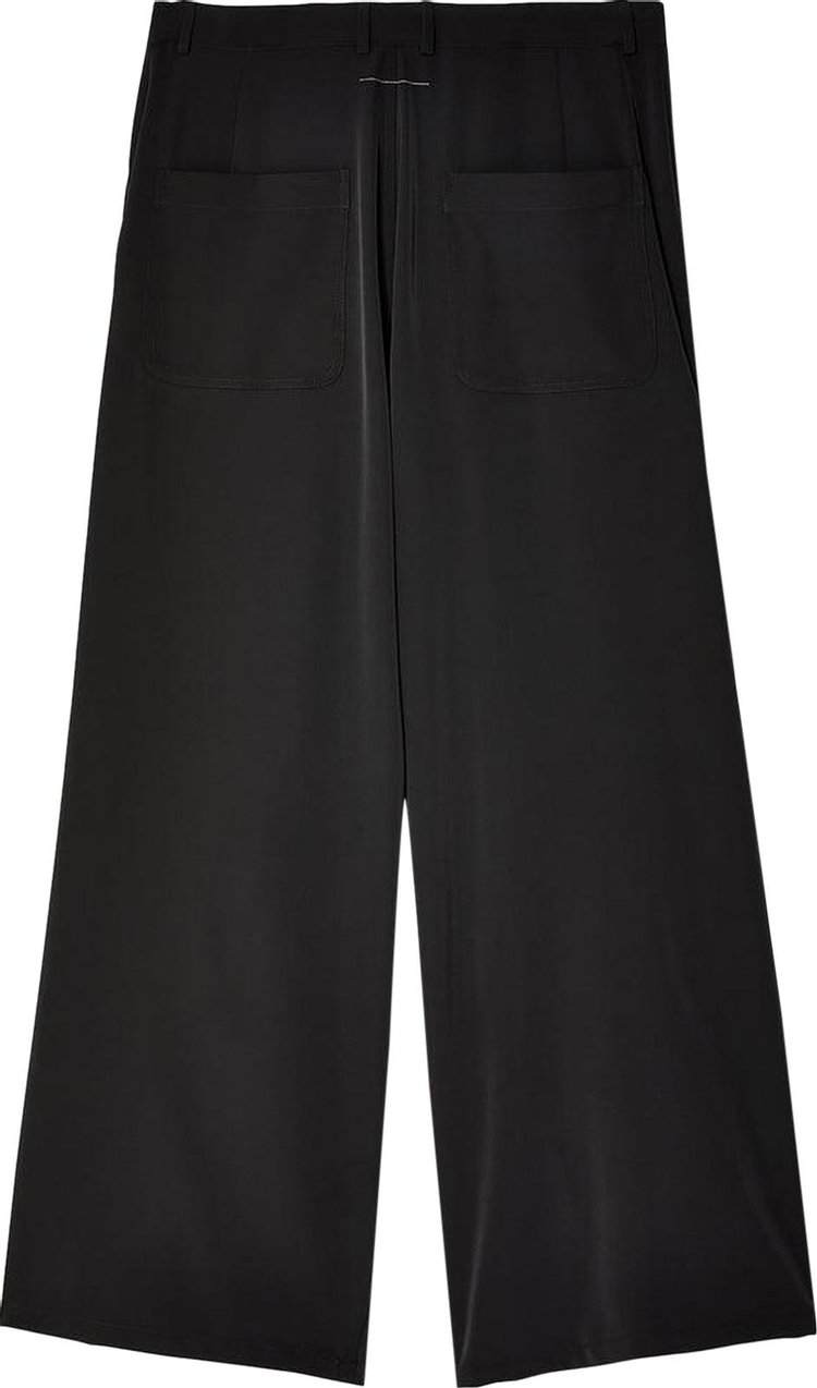 MM6 Maison Margiela Fluid Elastic Waist Trousers Black