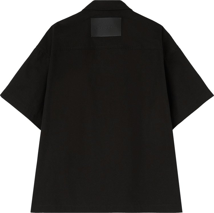 Jil Sander Cord Zip Short Sleeve Shirt Black