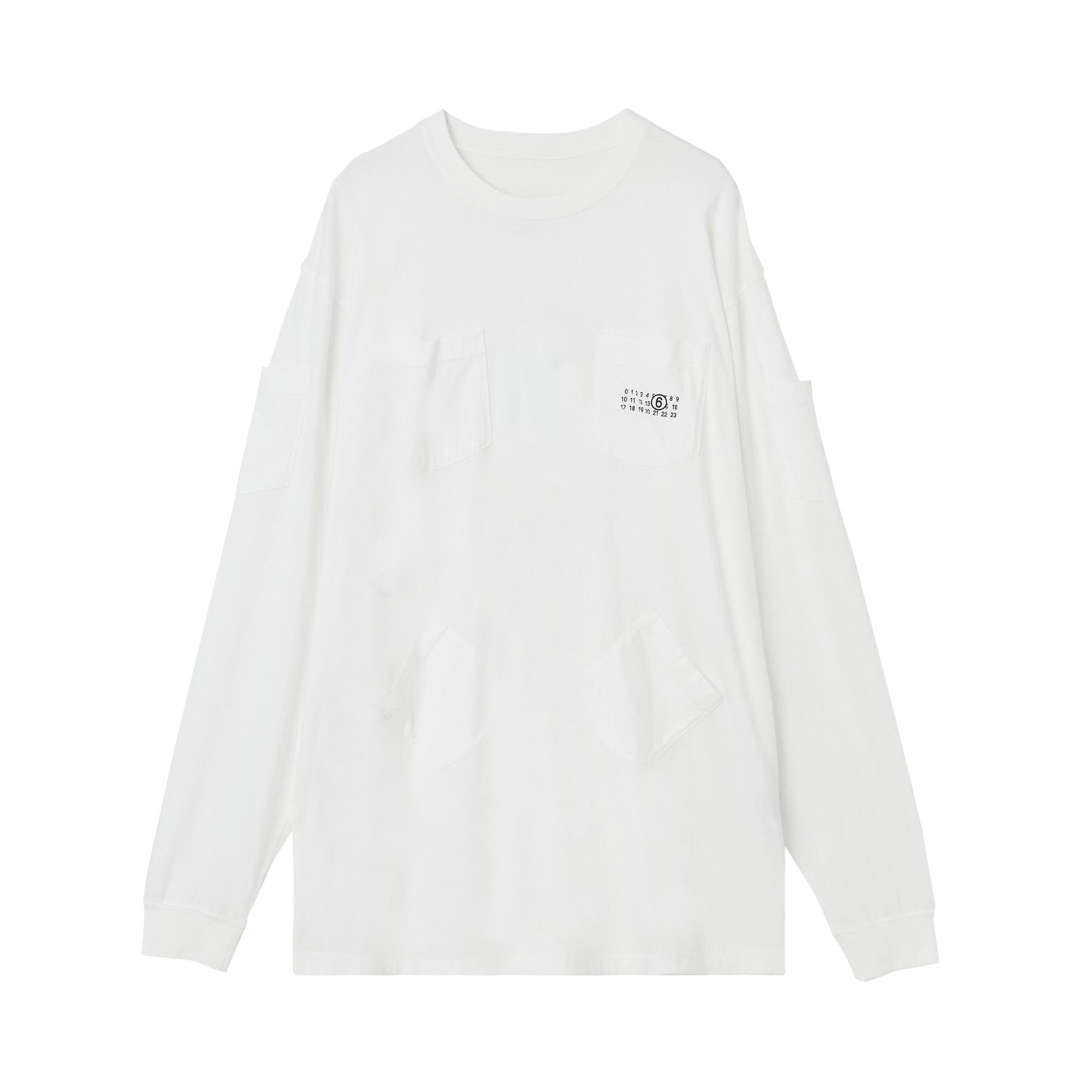Buy MM6 Maison Margiela Multi Pockets Long-Sleeve T-Shirt 'White