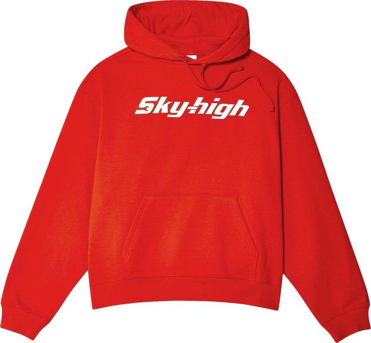Sky High Farm Workwear Construction Graphic Logo #3 Hoodie 'Red'