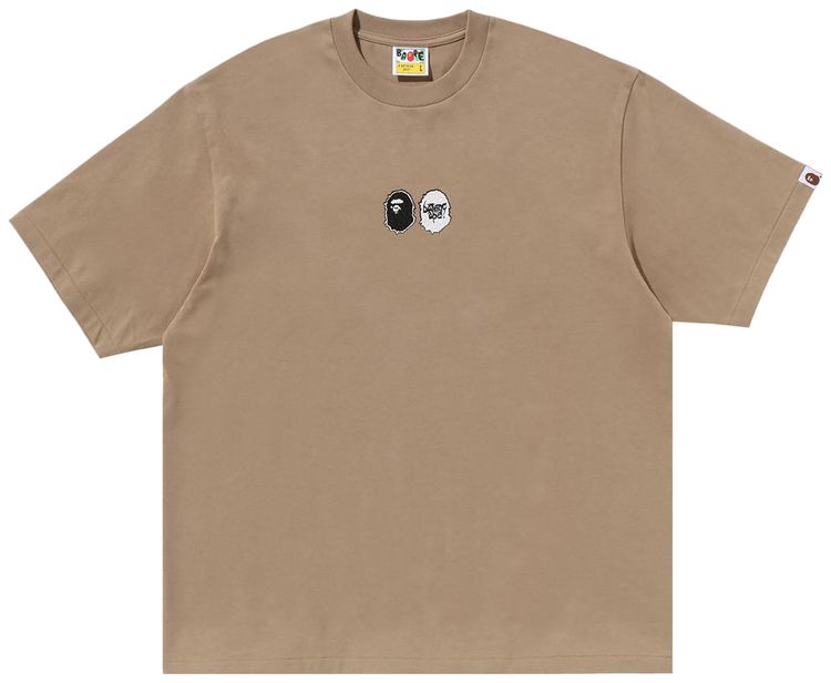 BAPE Mad Ape Graphic Logo Relaxed Fit Tee Beige
