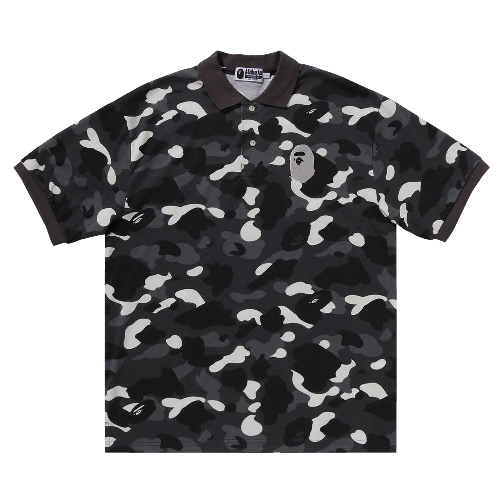 Buy BAPE City Camo Large Ape Head Polo Relaxed Fit 'Black' - 1K30