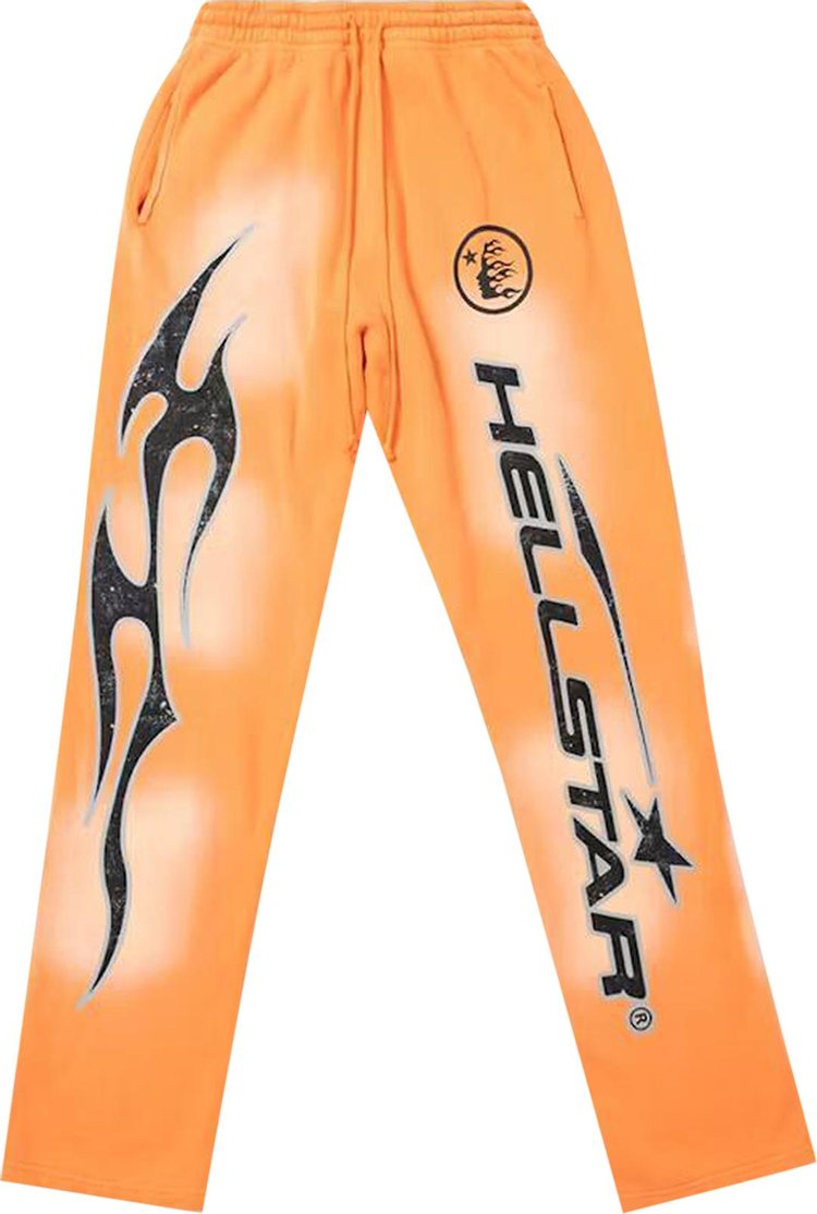 Hellstar Fire Flare Bottom Sweatpants 'Orange Dye'