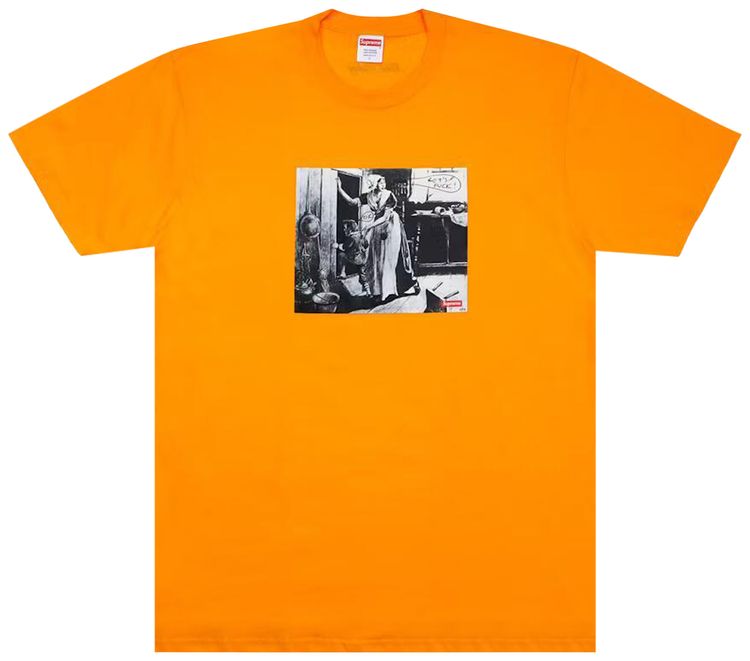 Supreme x Mike Kelley Hiding From Indians Tee Bright Orange