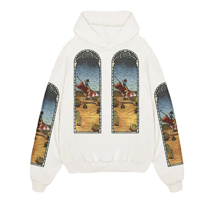 Who Decides War x EST Gee Stained Glass Hoodie White