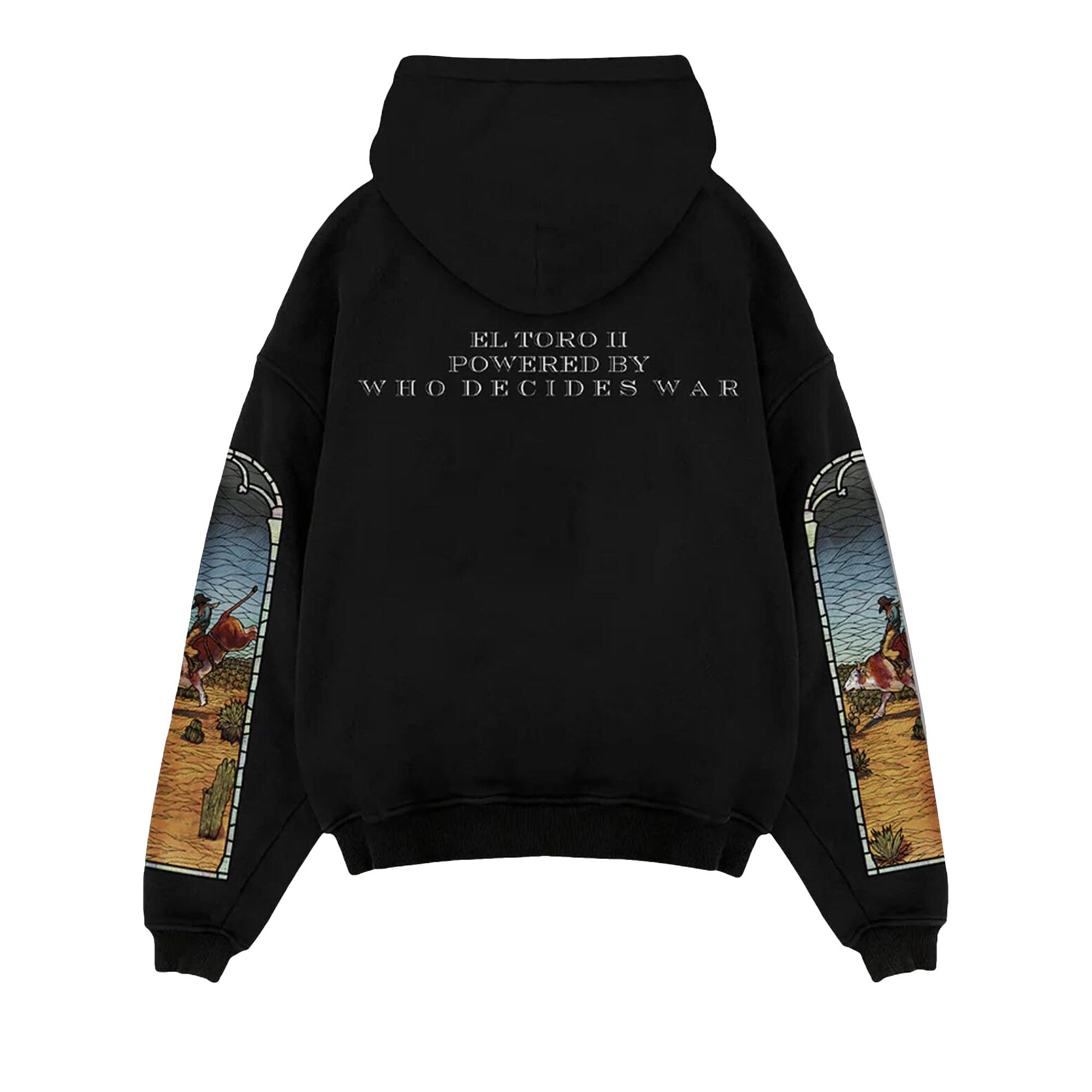 Size xl Who Decides War x EST Gee Stained Glass Hoodie 'Black'