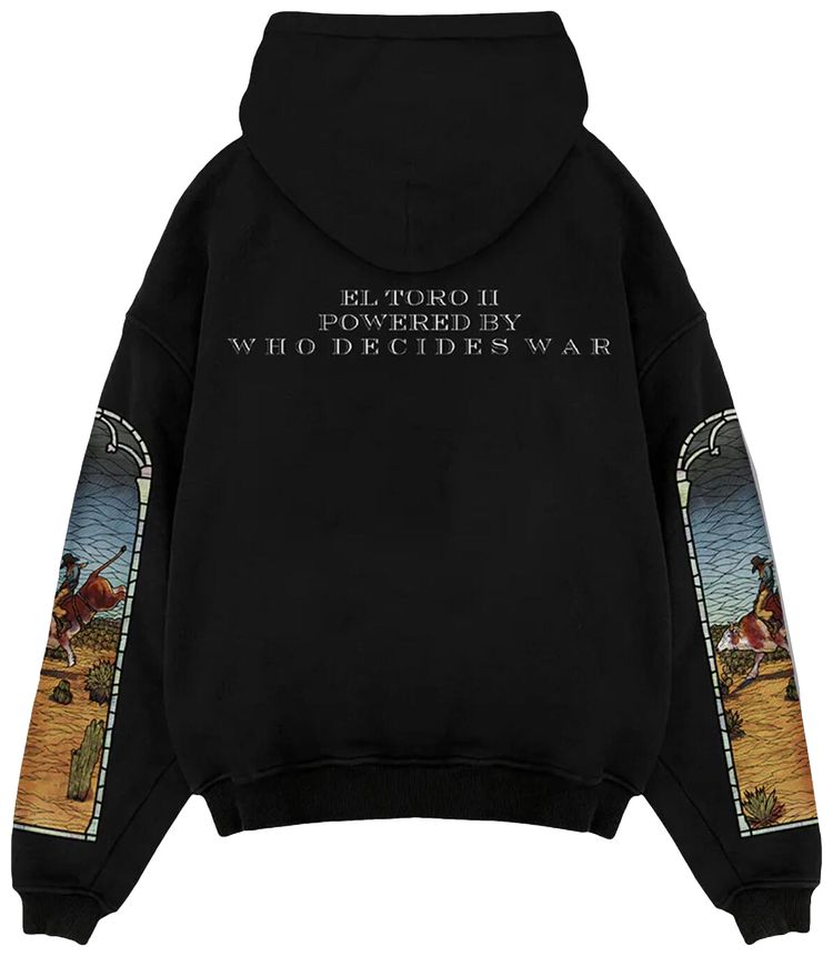 Who Decides War x EST Gee Stained Glass Hoodie Black