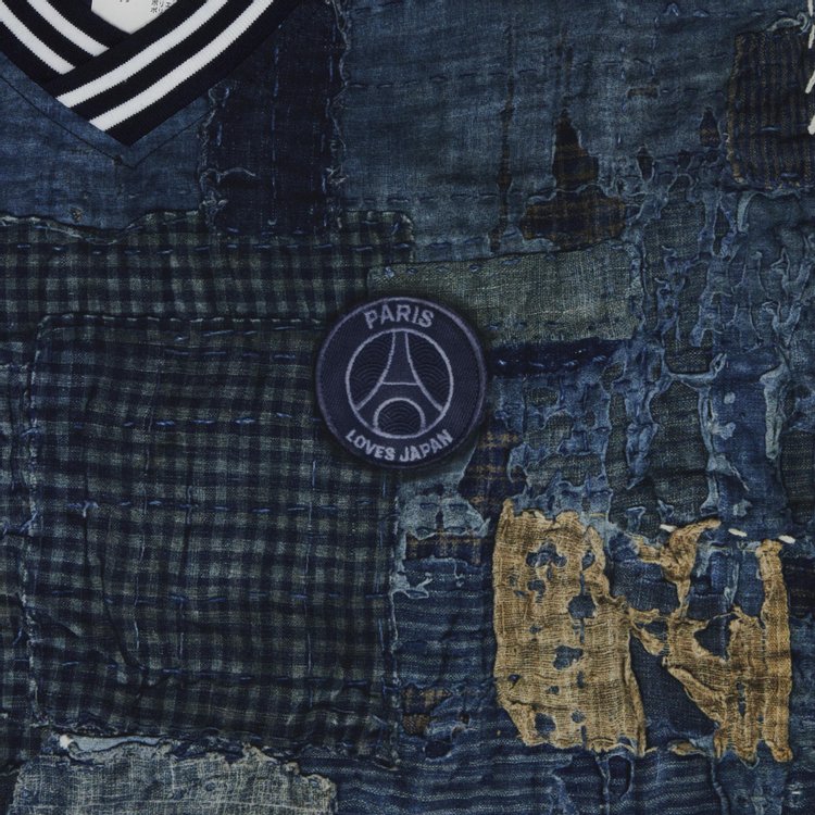 Paris Saint Germain x EDIFICE Japan Boro Printed Piste Navy