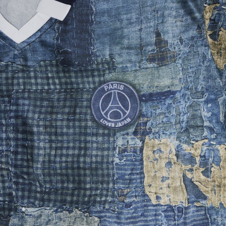 Paris Saint Germain x EDIFICE Japan Boro Printed Uniform Like Shirt Navy