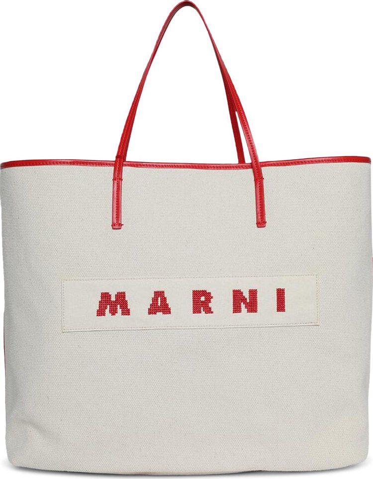 Marni Medium Tote IvoryRed