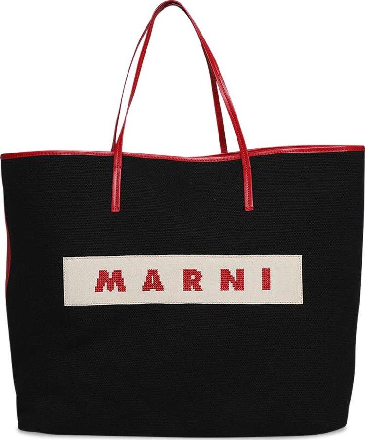 Marni Medium Tote BlackBurgundy