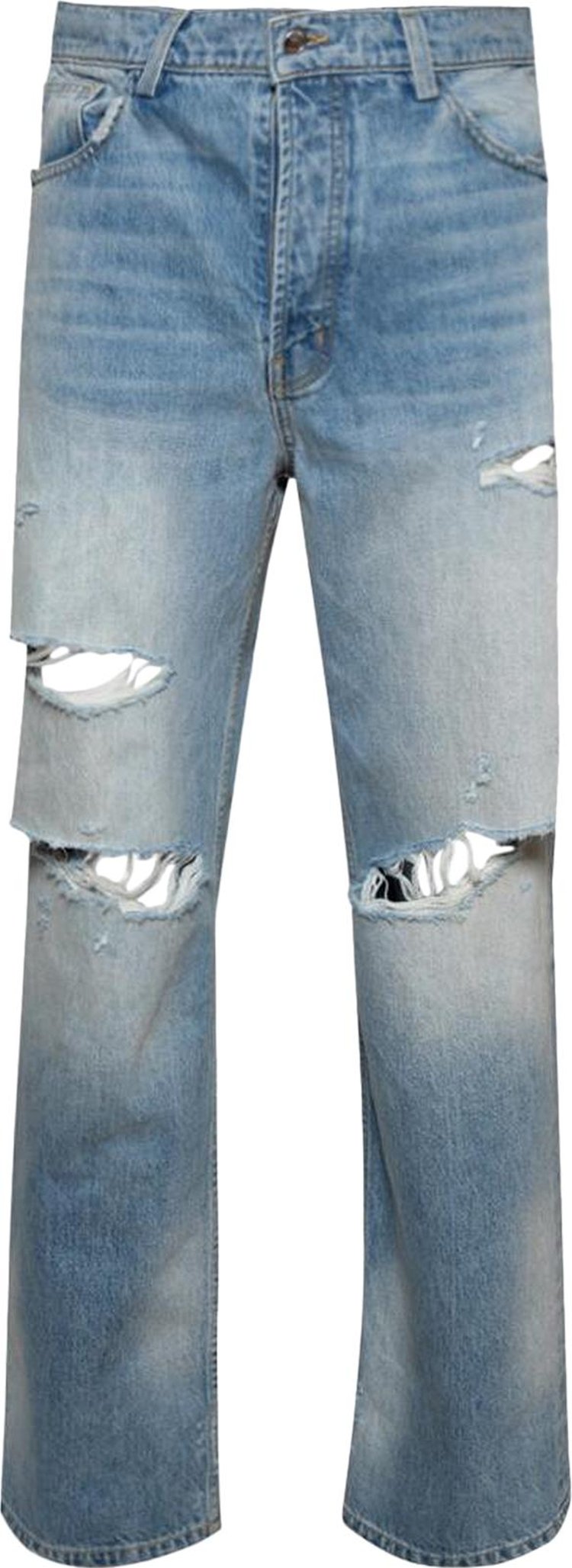 Nahmias Tinted Wide Straight Jeans Light Wash Denim