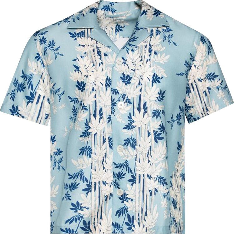 Bode Bamboo Forest Short Sleeve Shirt BlueMulticolor