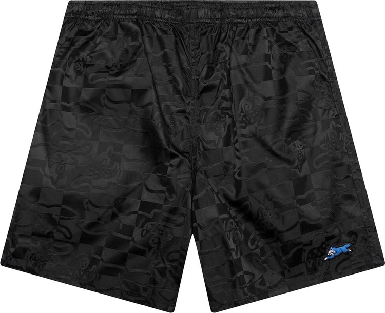 Icecream Running Check Shorts Black