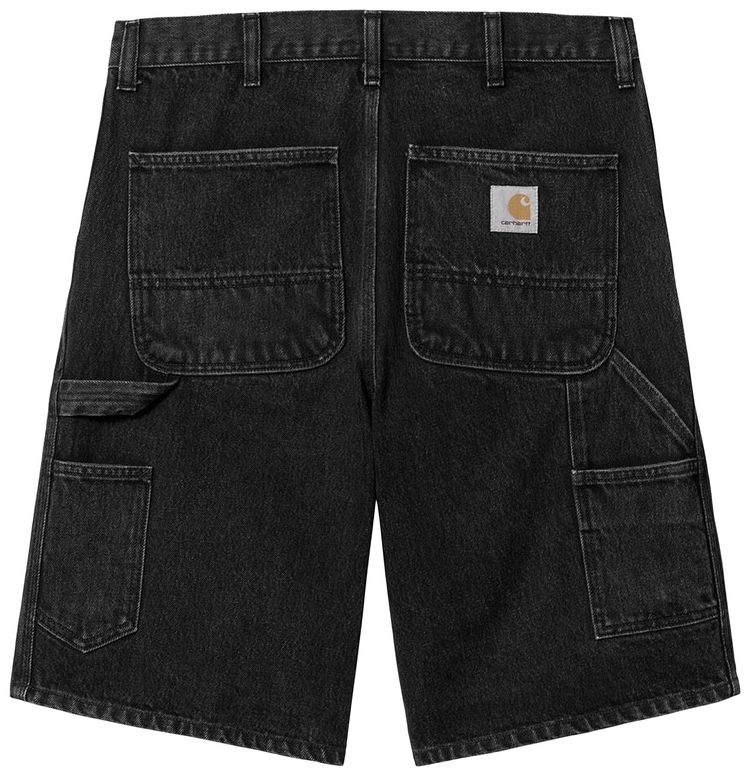 Carhartt WIP Single Knee Shorts Black Stone Washed