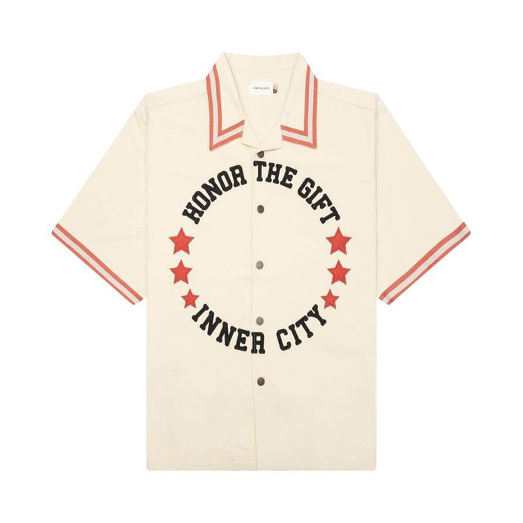Honor The Gift Tradition Short Sleeve Snap Up Shirt Bone