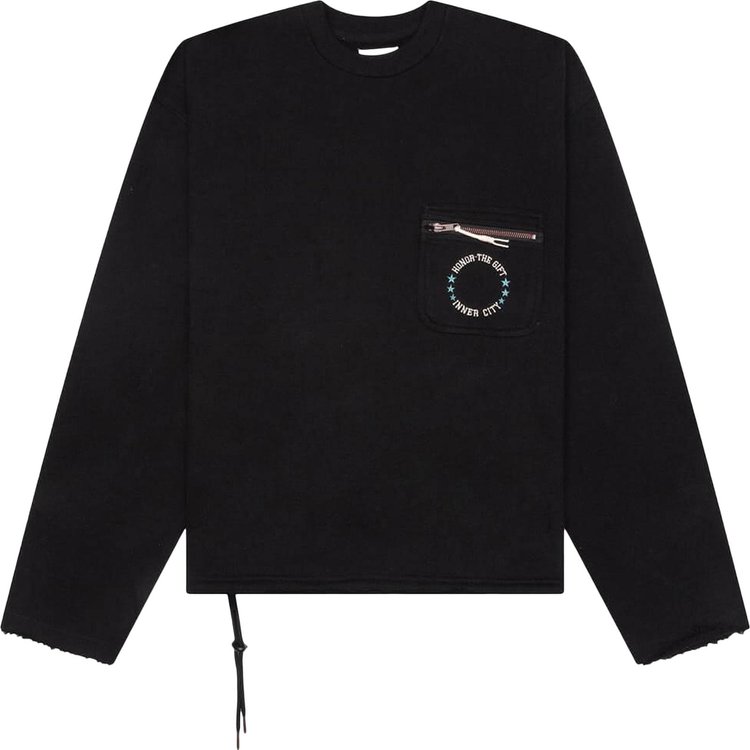 Honor The Gift Pocket Pullover Crewneck Black