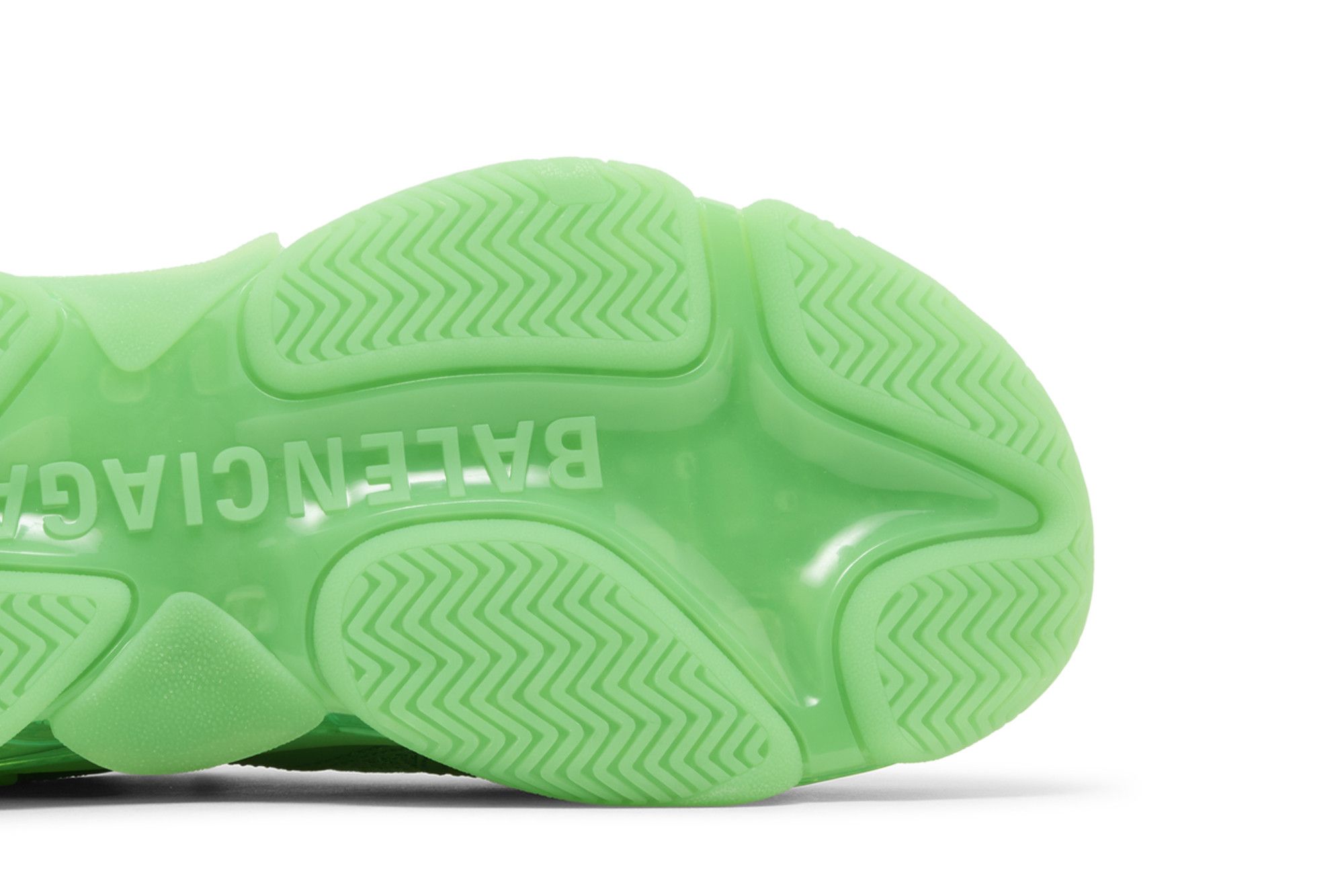 Size 10.0 Balenciaga Triple S Sneaker Clear Sole Green