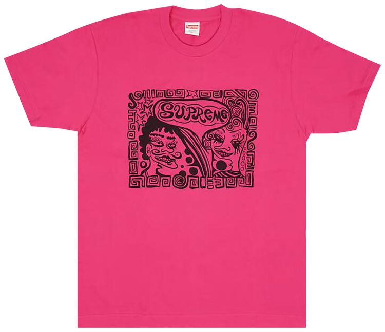 Supreme Faces Tee Dark Pink