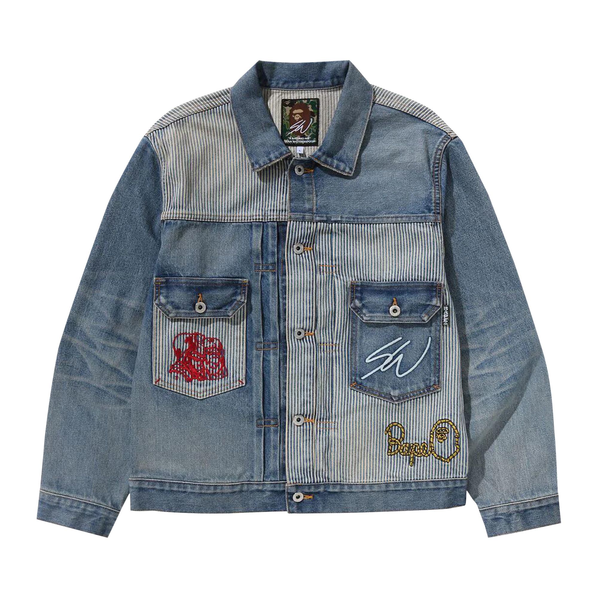 Buy BAPE x Sean Wotherspoon Crazy Denim Jacket Indigo 1K23 140 906 INDIGO GOAT AU