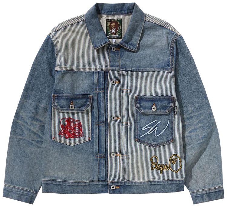 BAPE x Sean Wotherspoon Crazy Denim Jacket Indigo