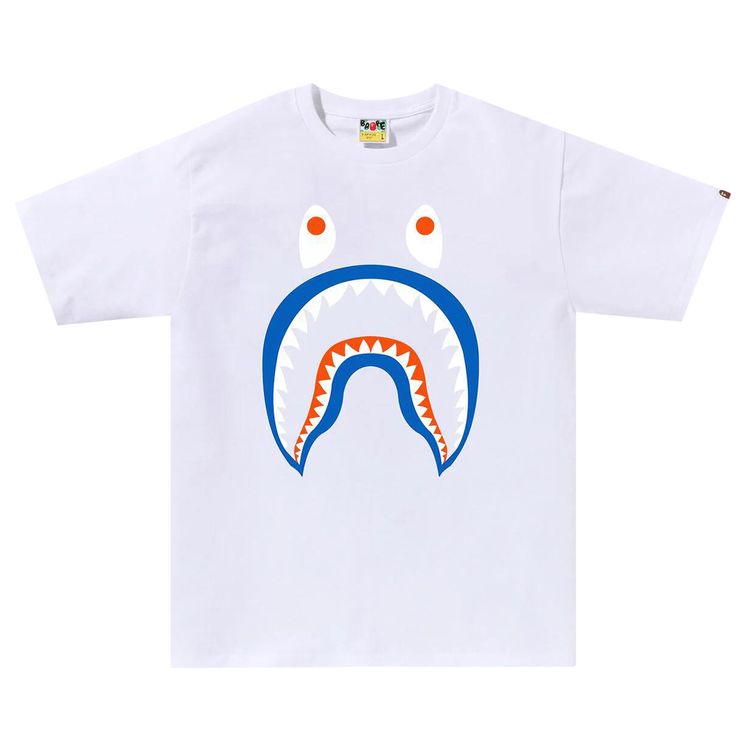 BAPE Colors Shark Ponr Tee White